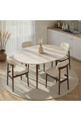 Table à manger ovale extensible Viona - 100/131 x 75 x 100 cm