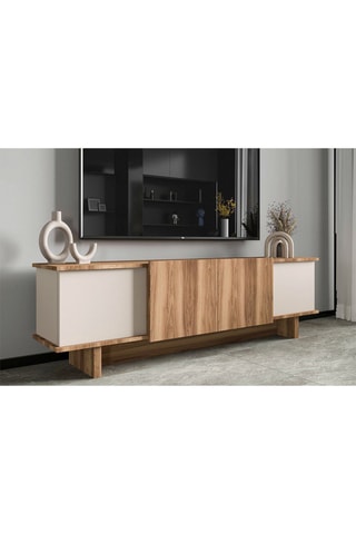 Meuble TV 4 portes Diana - 180 x 50 x 33 cm