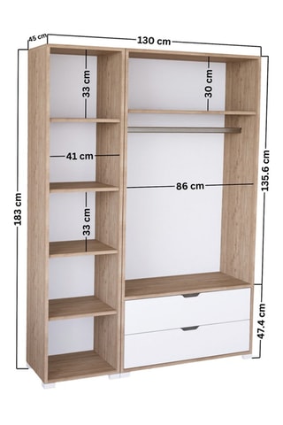 Armoire - 130 x 183 x 45 cm