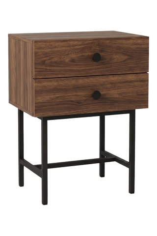 Table de chevet 2 tiroirs - 48 x 60 x 31,4 cm