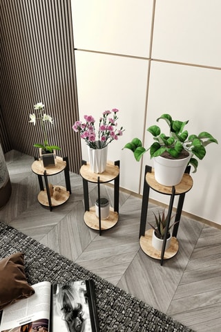 3 supports pour plante - 23 x 50 x 23 cm