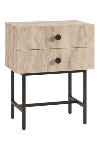 Table de chevet 2 tiroirs - 60 x 48 x 31,4 cm