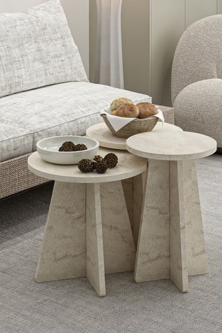 3 tables gigognes - 40 x 40 x 39 / 35 x 35 x 42 / 30 x 45 x 30 cm