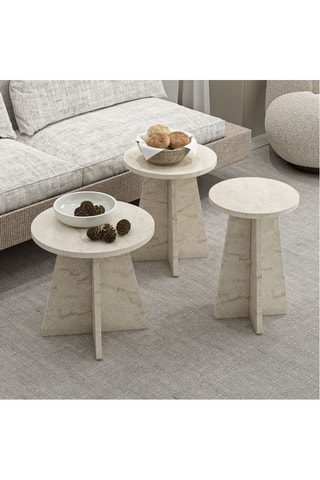 3 tables gigognes - 40 x 40 x 39 / 35 x 35 x 42 / 30 x 45 x 30 cm