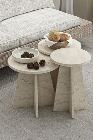 3 tables gigognes - 40 x 40 x 39 / 35 x 35 x 42 / 30 x 45 x 30 cm