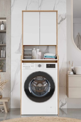 Meuble de rangement 2 portes - 64,8 x 33,8 x 181 cm