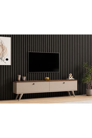 Meuble TV 2 portes - 140 x 40 x 25 cm