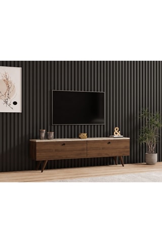 Meuble TV 2 portes - 140 x 40 x 25 cm
