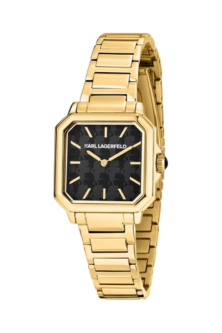 Orologio al quarzo in acciaio laminato oro giallo