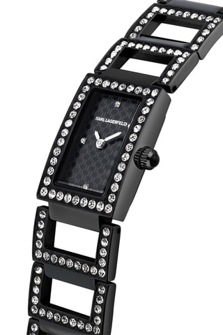 Orologio al quarzo in acciaio - Nero