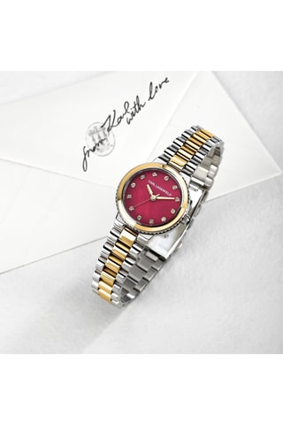 Orologio al quarzo in acciaio - Dorato e argentato