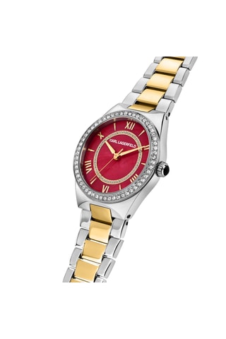 Orologio al quarzo in acciaio - Argentato e dorato