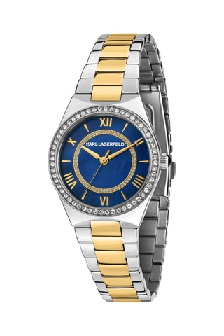 Orologio al quarzo in acciaio - Argentato e dorato