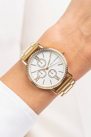 Stalen Quartz Horloge - Goudkleurig - Emily Westwood