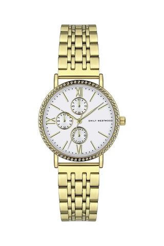Stalen Quartz Horloge - Goudkleurig - Emily Westwood
