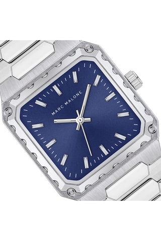 Stalen en Doublé Zilveren Ion Quartz Horloge