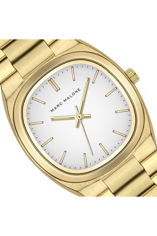 Stalen en Doublé Geelgoud Ion Quartz Horloge