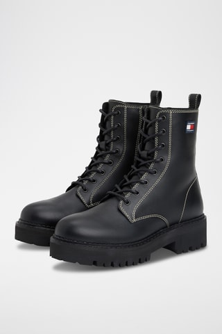 Bottines en cuir - Noir