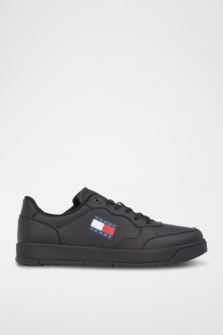 Zapatillas de piel - Negro