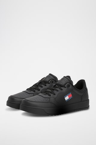 Zapatillas de piel - Negro