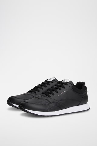 Zapatillas de piel - Negro