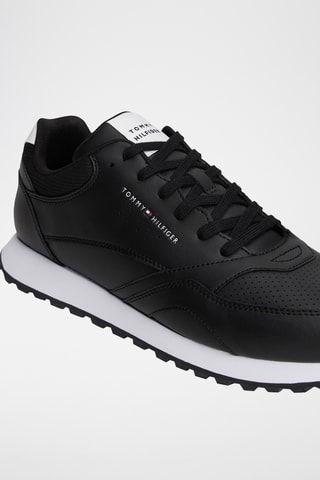 Zapatillas de piel - Negro