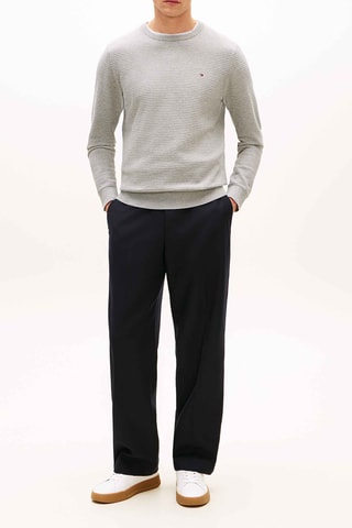 Jersey de algodón orgánico Texture Knit - Gris claro