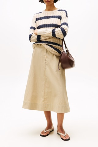Pull en lin - Ecru et bleu marine
