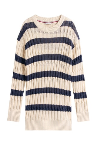 Pull en lin - Ecru et bleu marine