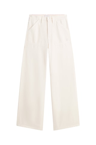 Jean wide legs taille haute - Ecru