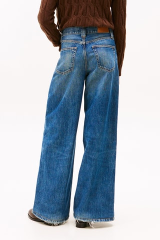 Jean wide legs taille haute - Bleu