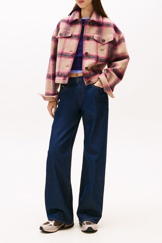 Veste en laine - Rose et beige