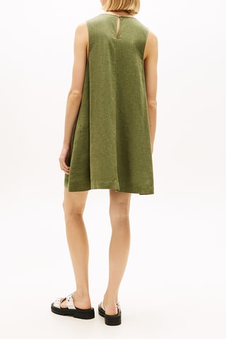 Robe trapèze en lin biologique - Vert