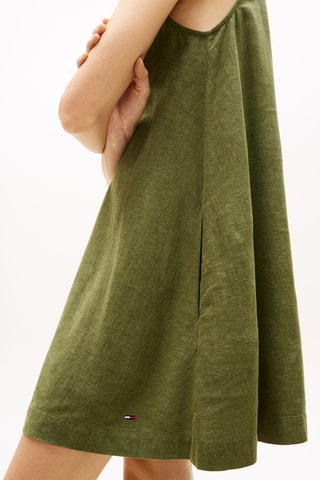 Robe trapèze en lin biologique - Vert
