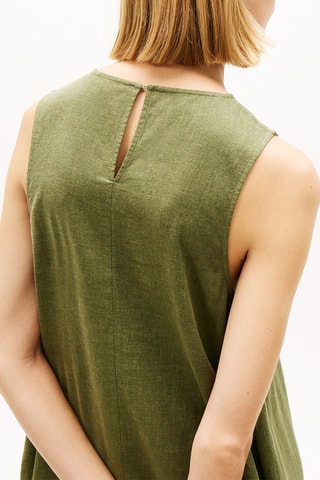 Robe trapèze en lin biologique - Vert