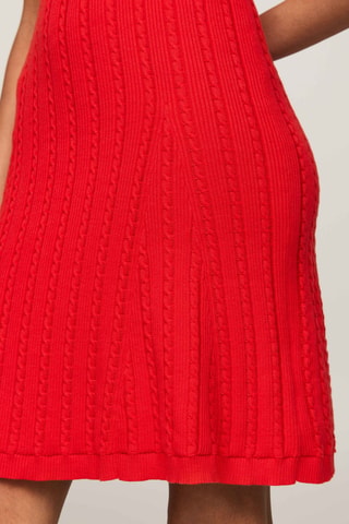 Robe pull en coton biologique - Rouge chiné