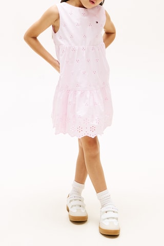 Robe en broderie anglaise - Rose