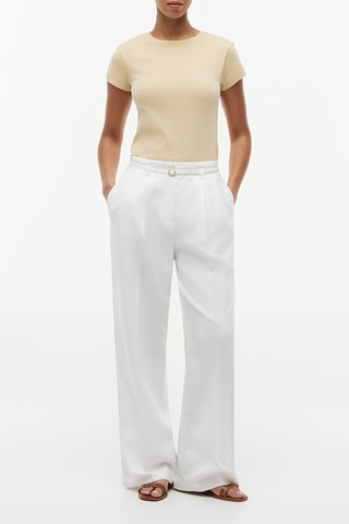 T-shirt slim en coton biologique - Beige