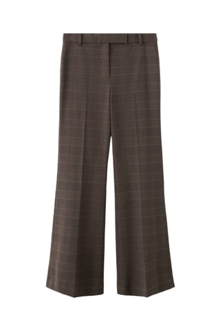 Pantalon de costume à carreaux - Marron