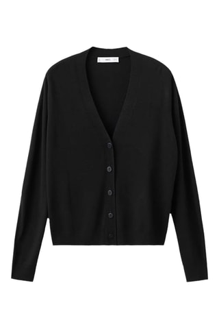 Cardigan maille col V - Noir