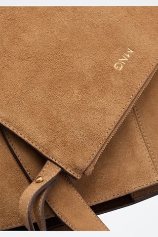 Mini sac cabas en suède - Marron