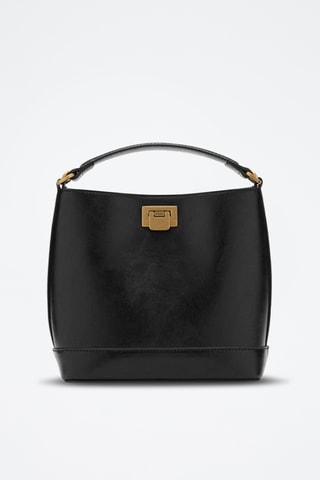 Mini sac cabas détail métallique - Marron