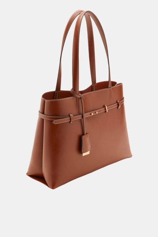 Sac cabas à breloque - Marron