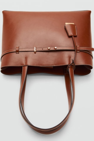 Sac cabas à breloque - Marron