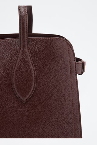 Sac moyen similicuir effet grainé - Bordeaux