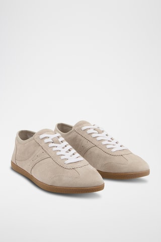 Tennis croûte de cuir - Beige
