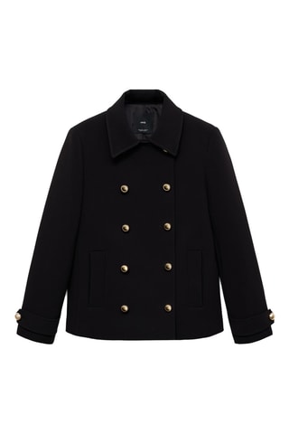 Veste rabats double boutonnage - Noir