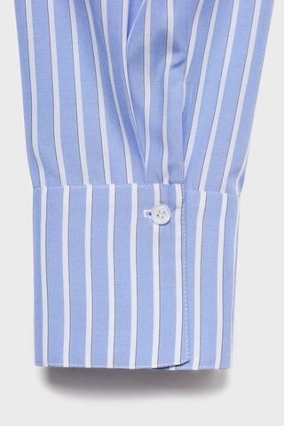 Blouse à rayures style foulard - Ciel