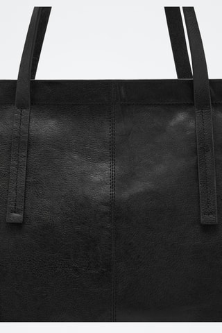 Sac shopper cuir - Noir