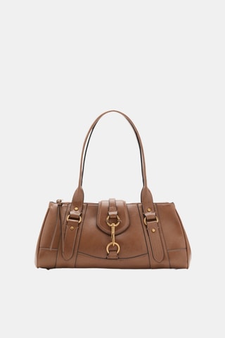 Sac porté épaule moyen mousqueton - Marron